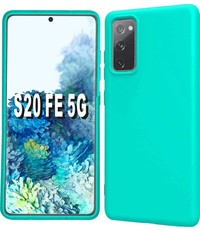 Ntech Samsung Galaxy S20 FE 2022 hoesje Nano Liquid siliconen Blauw