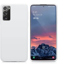 Ntech Samsung Galaxy S20 FE 2022 hoesje Nano Liquid siliconen Wit