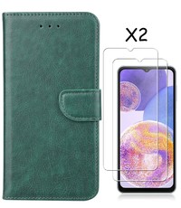 Ntech Samsung A23 4/5G hoesje bookcase Groen
