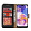 Ntech Hoesje geschikt voor Samsung Galaxy A23 (4/5G) bookcase met 2 stuks gehard glas screenprotector - Zwart