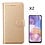 Ntech Samsung A23 4/5G hoesje bookcase Goud - Samsung Galaxy A23 4/5G bookcase portemonnee hoesje - Samsung A23 screenprotector / 2X Beschermglas