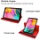 Ntech Hoes Geschikt voor Samsung Galaxy Tab S6 lite (2022 / 2021) Hoes - 360 graden draaibare tablethoes - Rood