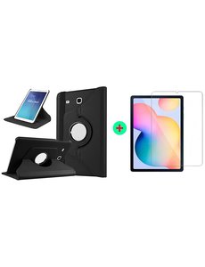 Ntech Samsung Galaxy S6 Lite 360 Zwart Draaibare Hoesje Met 2 Pack screenprotector