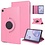 Ntech Hoes Geschikt voor Samsung Galaxy Tab S6 lite (2022 / 2021) Hoes - 360 graden draaibare tablethoes - Licht roze