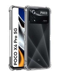 Ntech Xiaomi Poco X4 Pro 5G Hoesje transparant Anti Shock silicone met bumper