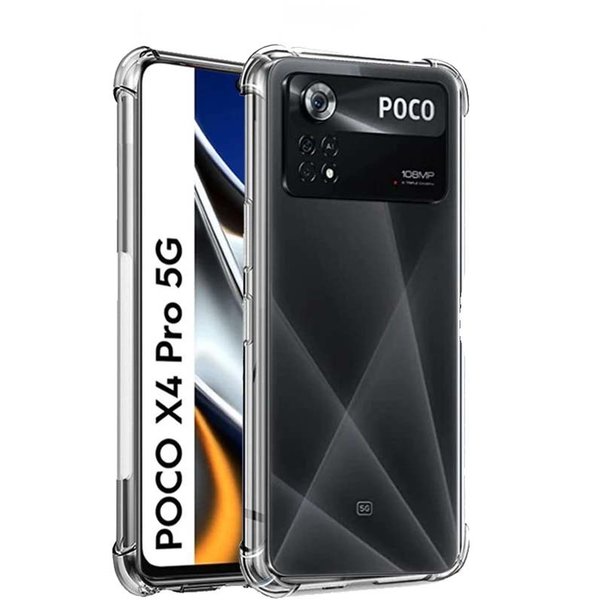 Ntech Hoesje Geschikt voor Xiaomi Poco X4 Pro 5G Hoesje transparant Anti Shock met bumpers silicone hoesje - Hoesje Geschikt voor Xiaomi Poco X4 Pro 5G hoesje silicone Backcover hoesje