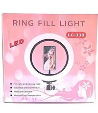 Ntech Selfie ring light 20 cm  Zwart met 2 meter standaard Ntech LC-330