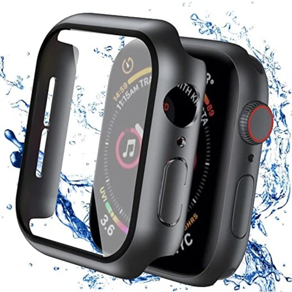 Ntech Hoesje Geschikt voor Apple Watch Zwart - watch case 42 mm - apple watch