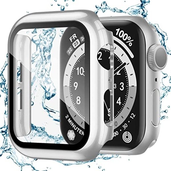 Ntech Hoesje Geschikt voor Apple Watch Zilver - watch case 40 mm - apple watch