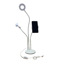 Ntech Selfie ring light met tafel/bureau stand met microfoon houder Wit Ntech LS-90