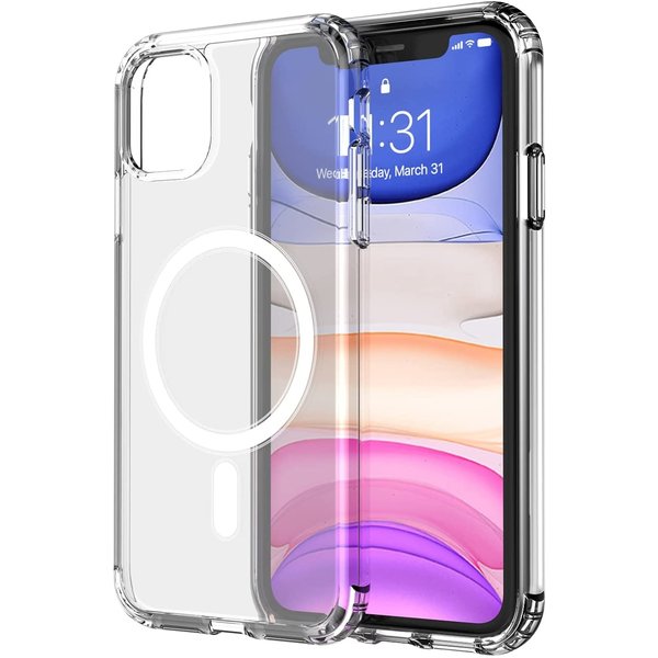 Ntech Hoesje Geschikt voor iPhone 11 Backcover - met Oplaadfunctie Hoesje Geschikt voor iPhone 11 - met Oplaadfunctie hoes oplader doorzichtig - Hoesje Geschikt voor iPhone 11 met Oplaadfunctie Case