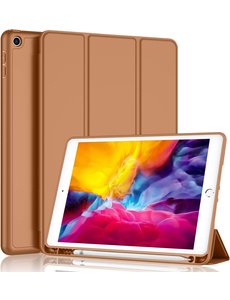 Ntech ipad 2017 hoes met pencil houder bookcase Bruin