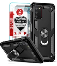 Ntech Samsung A03 Hoesje Anti-Shock Hybrid Armor hoesje Zwart