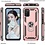 Ntech  Samsung A03 Hoesje Anti-Shock Hybrid Armor hoesje Rose Goud - Samsung Galaxy A03 kickstand Ring houder TPU backcover hoesje - met screenprotector Galaxy A03 - 2 pack