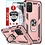 Ntech  Samsung A03 Hoesje Anti-Shock Hybrid Armor hoesje Rose Goud - Samsung Galaxy A03 kickstand Ring houder TPU backcover hoesje - met screenprotector Galaxy A03 - 2 pack