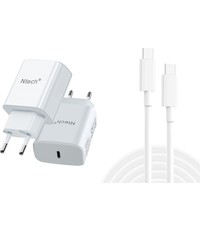 Ntech Samsung F13 oplader – Samsung oplader USB C 20w telefoon oplader