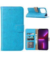 Ntech iPhone 14 Hoesje BookCase Blauw