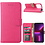 Ntech Hoesje Geschikt voor iPhone 14 Plus portemonnee Bookcase – Roze