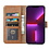 Ntech Hoesje Geschikt voor iPhone 14 Pro Max portemonnee Bookcase – Bruin