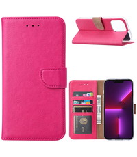 Ntech iPhone 14 Pro Max Hoesje BookCase Roze