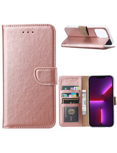 Ntech iPhone 14 Pro Max Hoesje BookCase Rose Goud