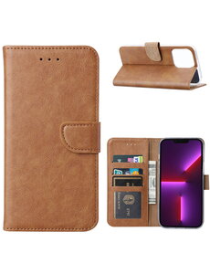 Ntech iPhone 14 Pro Hoesje BookCase Bruin