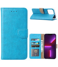 Ntech iPhone 14 Pro Hoesje BookCase Blauw