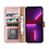 Ntech Hoesje Geschikt voor iPhone 14 Pro portemonnee Bookcase – Rosegoud