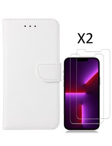 Ntech iPhone 14 hoesje bookcase Wit