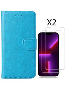 Ntech iPhone 14 Pro Max hoesje bookcase Blauw