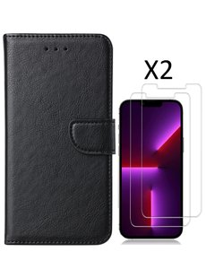 Ntech iPhone 14 Pro hoesje bookcase Zwart