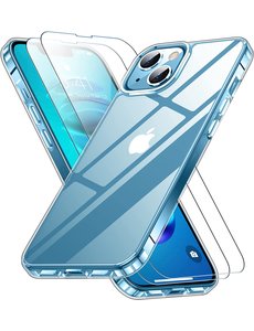 Ntech iPhone 14 Pro Hoesje transparant Anti Shock silicone hoesje