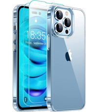Ntech iPhone 14 Pro Max Hoesje transparant Anti Shock silicone hoesje