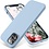 Ntech Hoesje Geschikt voor iPhone 14 Pro Max – Liquid Siliconen Backcover – Licht BlauwPine Groe
