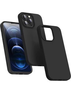 Ntech iPhone 14 Pro Max hoesje Silicone case Zwart