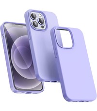 Ntech iPhone 14 Pro Max hoesje Silicone case Lila