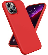Ntech iPhone 14 Pro hoesje Silicone case Rood