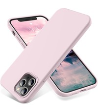Ntech iPhone 14 Pro hoesje Silicone case Licht Roze