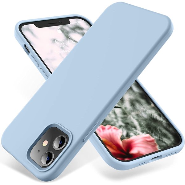 Ntech Hoesje Geschikt voor iPhone 14 Plus – Liquid Siliconen Backcover – Licht Blauw