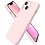 Ntech Hoesje Geschikt voor iPhone 14 Plus – Liquid Siliconen Backcover – Licht Roze