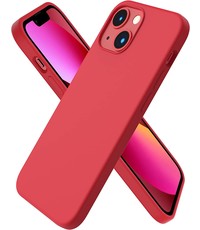 Ntech iPhone 14 Plus hoesje Silicone case Rood