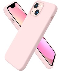 Ntech iPhone 14 hoesje Silicone case Licht Roze