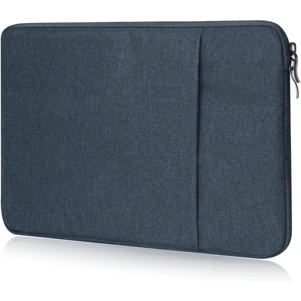 Ntech Hoes Geschikt voor Macbook air M2 hoes Sleeve Spatwater proof Navy - Mabook Air hoes 13.3 met handvat & ruimte voor accessoires - Hoes Geschikt voor Macbook Air 2022 hoes - Hoes Geschikt voor Macbook air M2 case
