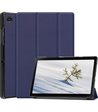 Ntech Samsung Galaxy Tab A8 hoes Tri-fold Donkerblauw