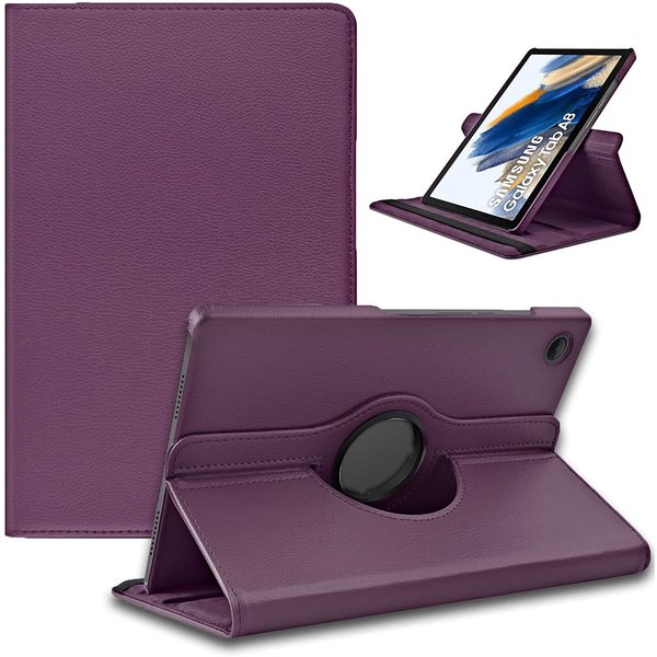 Ntech Samsung Galaxy Tab A8 hoes – Samsung tab A8 (2021 / 2022) hoes – 360° draaibaar tablethoes – Paars