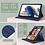 Ntech Hoes Geschikt voor Samsung Galaxy Tab A8 hoes – Hoes Geschikt voor Samsung Galaxy Tab A8 (2021 / 2022) hoes – 360° draaibaar tablethoes – Donkerblauw