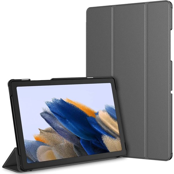 Ntech Hoes Geschikt voor Samsung Galaxy Tab A8 (2021 & 2022) hoes – tri-fold bookcase met auto/wake functie - 10.5 inch – Grijs