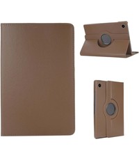 Ntech Samsung Galaxy Tab A8 hoes draaibaar Bruin