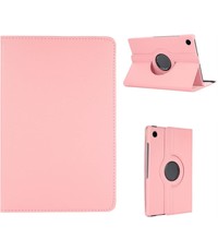 Ntech Samsung Galaxy Tab A8 hoes draaibaar Licht Roze