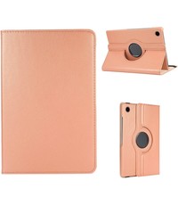 Ntech Samsung Galaxy Tab A8 hoes draaibaar Rose Goud